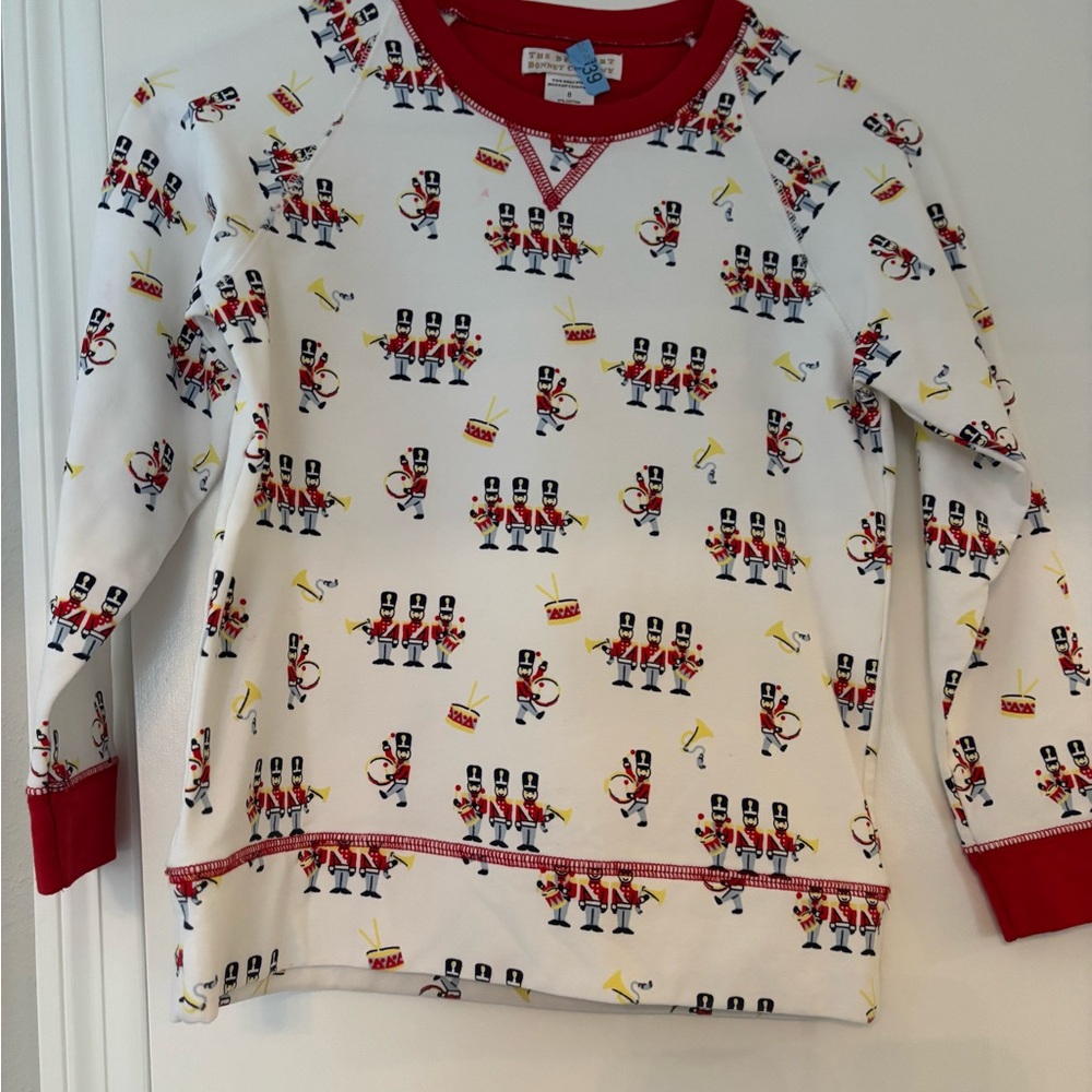 The Beaufort Bonnet Company Toy Soldier Sweatshirt - Red and Cream